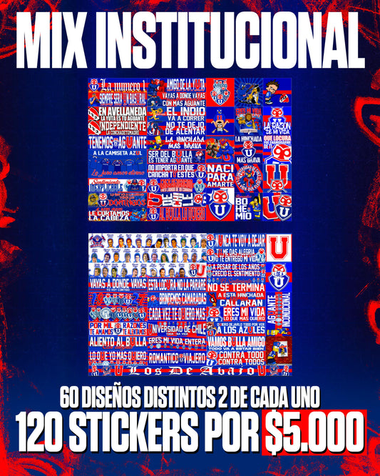 MIX INSTITUCIONAL- 120 STICKERS SURTIDOS