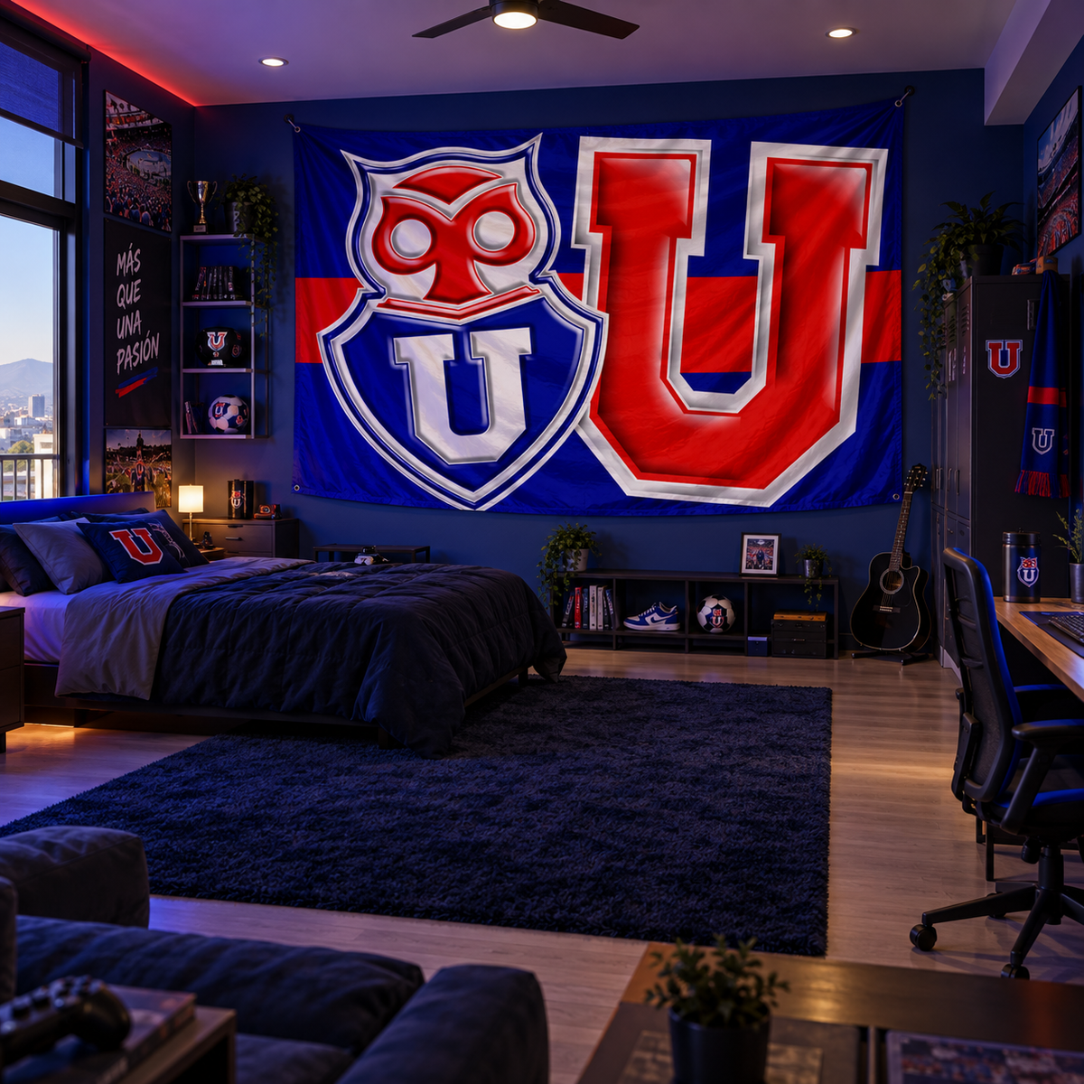 BANDERA U DE CHILE 2,5x2 mts